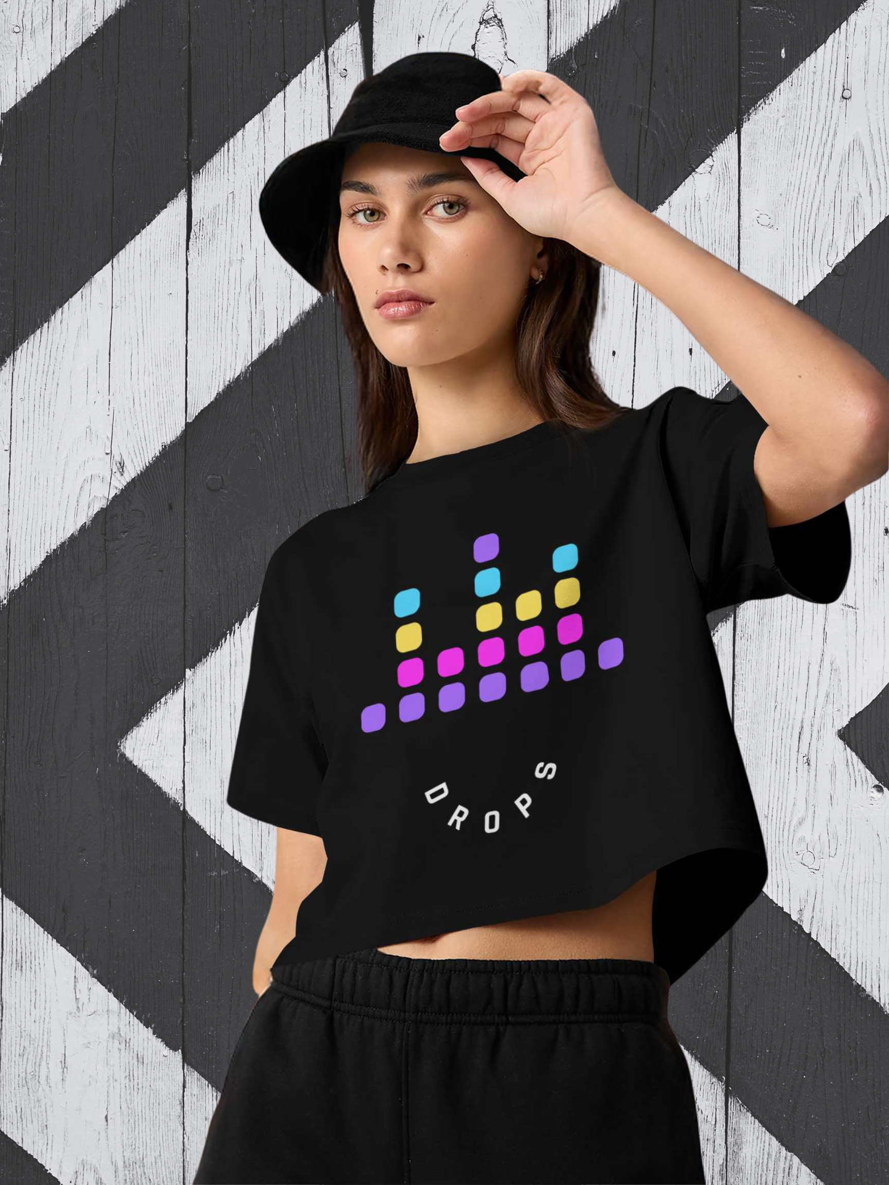 Neon EQ Street Crop Tee
