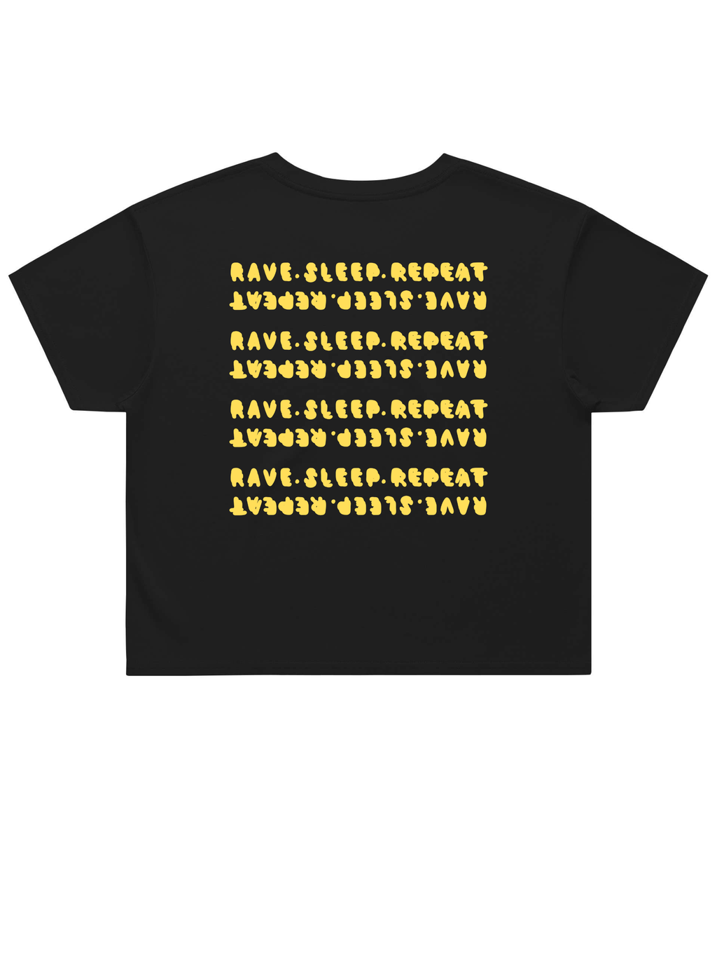 Rave-Sleep-Repeat Street Crop Tee