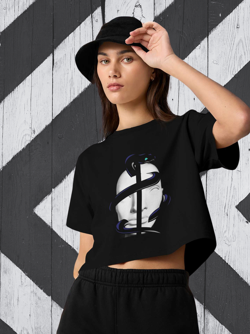 Cosmic Serpent Street Crop Tee